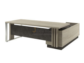 Кабинет руководителя Стол руководителя с опорной тумбой и металлической опорой левый Z-422