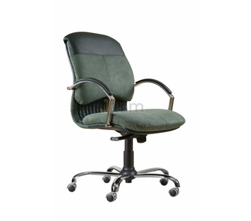 Кресло для руководителя Мара/Д комб. Кожа нестандартная/база хром