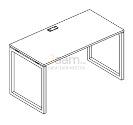 Мебель для персонала Стол письменный на металлокаркасе QUATTRO Б4 011 БП