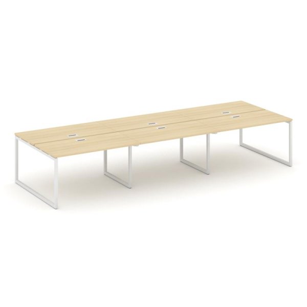 Рабочая станция 2-х сторонняя SN-4O.DRS-062 (3540х1232х750) (Акация Лорка/Металл Белый)