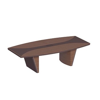 Стол для переговоров, дерево/кожа ISixty 220TAS 2200x1100x740