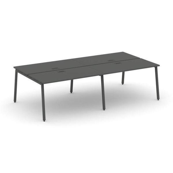 Рабочая станция 2-х сторонняя SN-4A.DRS-033 (2760х1232х750) (Антрацит/Металл Антрацит)