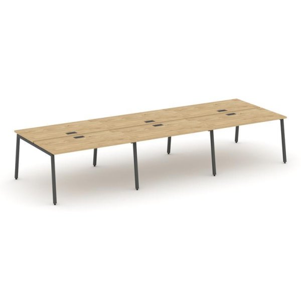 Рабочая станция 2-х сторонняя SN-4A.DRS-063 (4140х1232х750) (Тиквуд Светлый/Металл Антрацит)