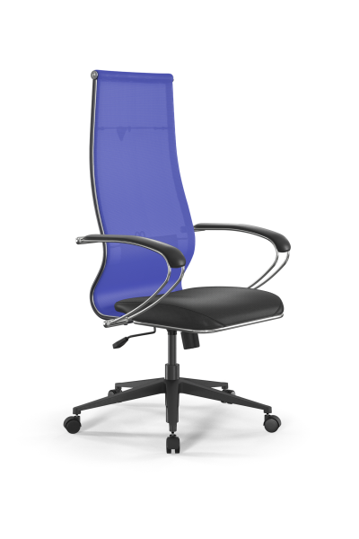 Кресло для руководителя Метта Sit 10 B1-163K - T+Extra /Km00/Wm12/K1cL(M09.B11.G19.W02) (Васильковый | Черный)