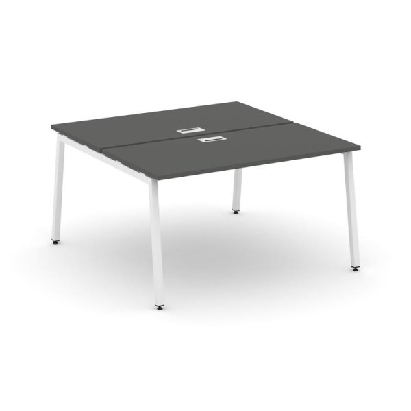 Рабочая станция 2-х сторонняя SN-4A.DRS-023 (1380х1632х750) (Антрацит/Металл Белый)