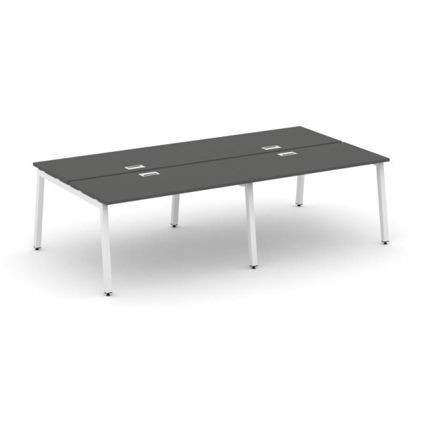 Рабочая станция 2-х сторонняя SN-5A.DRS-043 (2760х1432х750) (Антрацит/Металл Белый)