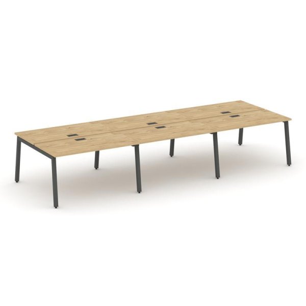 Рабочая станция 2-х сторонняя SN-5A.DRS-072 (3540х1432х750) (Тиквуд Светлый/Металл Антрацит)