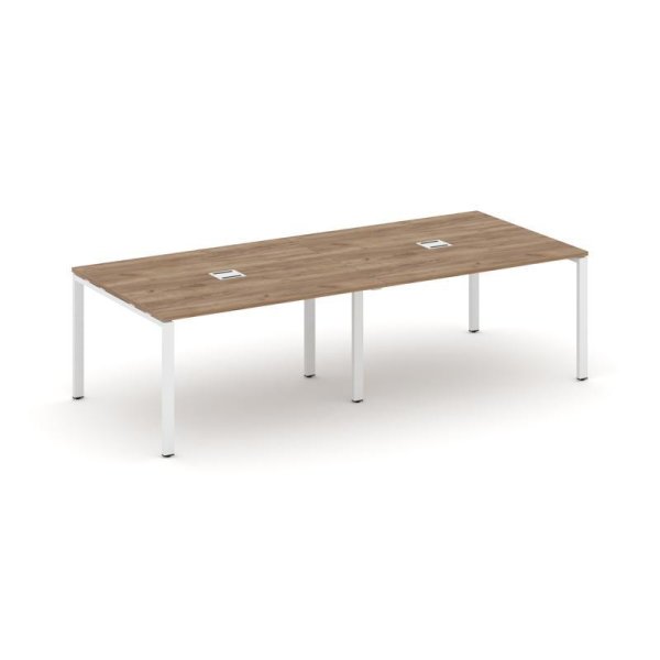 Стол переговорный SN-6P.SPRG-043 (2760х1180х750) (Дуб Табак/Металл Белый)