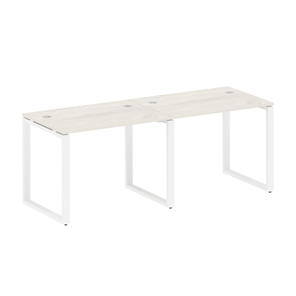 Рабочая станция Metal System Style БО.СМ-2.1 2000x720x750 (Дуб Наварра/Белый металл)