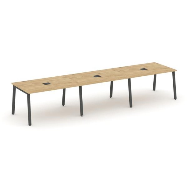 Стол переговорный SN-6A.SPRG-021 (2940х980х750) (Тиквуд Светлый/Металл Антрацит)