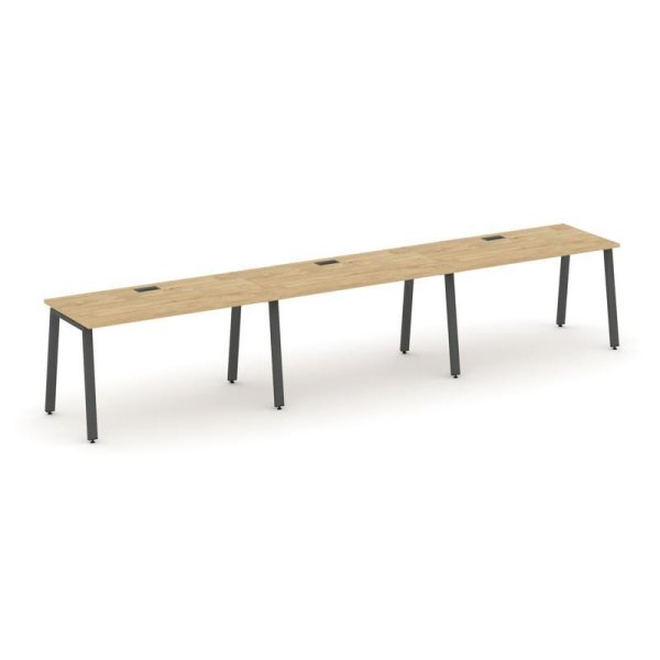 Рабочая станция 1 сторонняя SN-6A.ORS-032 (3540х600х750) (Тиквуд Светлый/Металл Антрацит)