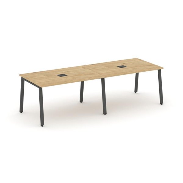 Стол переговорный SN-6A.SPRG-013 (2760х980х750) (Тиквуд Светлый/Металл Антрацит)