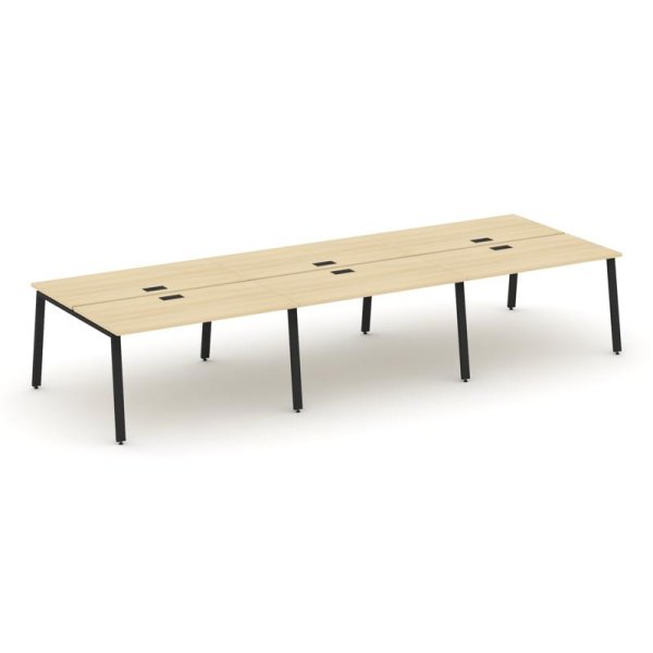 Рабочая станция 2-х сторонняя SN-6A.DRS-083 (4140х1632х750) (Акация Лорка/Металл Черный)