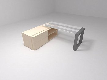 Стол для опорной тумбы, столешница стекло Brix BR.00.17 2000x750x800