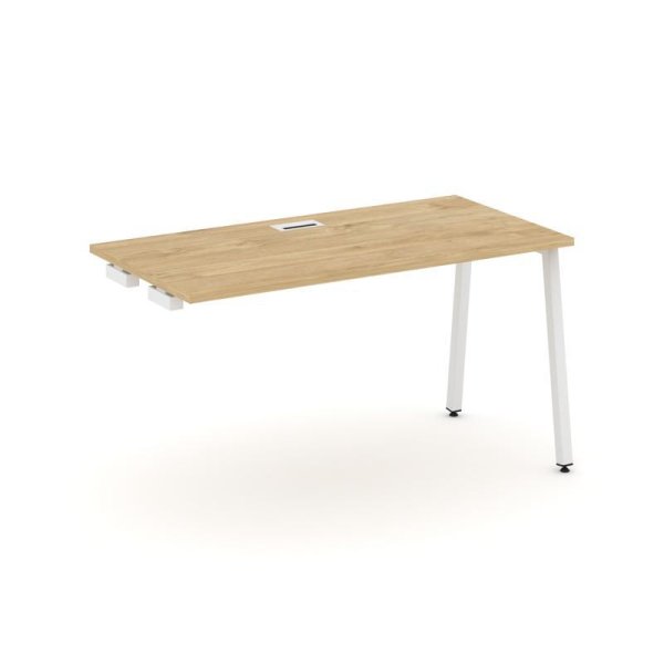 Стол-приставка к опорным элементам SN-4A.OPRS-012 (1180х700х750) (Тиквуд Светлый/Металл Белый)