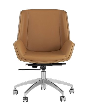 Кресло офисное TopChairs Crown коричневое (Компьютерное кресло Crown коричневый)