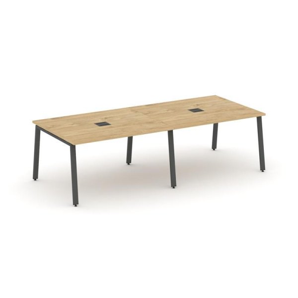 Стол переговорный SN-6A.SPRG-042 (2360х1180х750) (Тиквуд Светлый/Металл Антрацит)