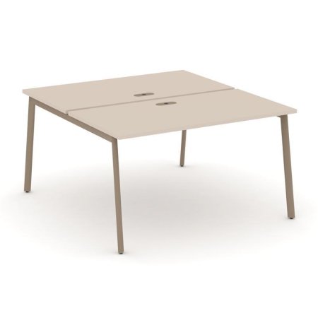 Рабочая станция 2 места ES.D.RS-2.3-LP (1380х1500х750) (Капучино/Металл Латте)