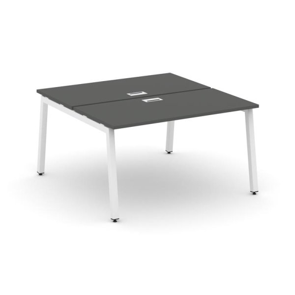 Рабочая станция 2-х сторонняя SN-5A.DRS-024 (1580х1632х750) (Антрацит/Металл Белый)